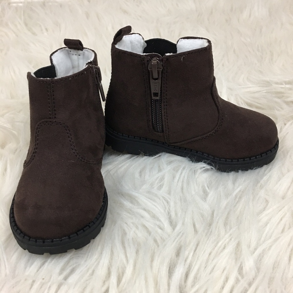 H&M Toddler boy brown lined warm boots size 6